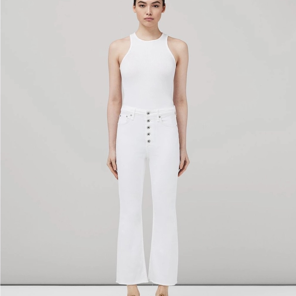 Rag&Bone Casey flare, white: 32 and 31 available-worn a few times.
